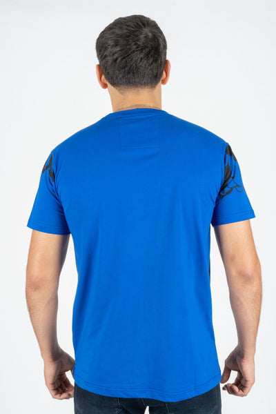 Men's Cotton Royal Blue Rhinestone T-shirt