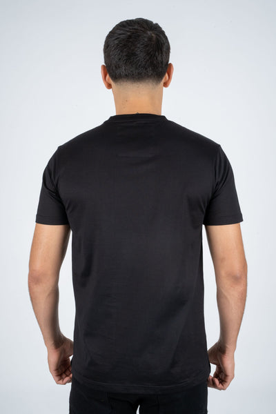 Men's Cotton Black Rhinestone T-shirt