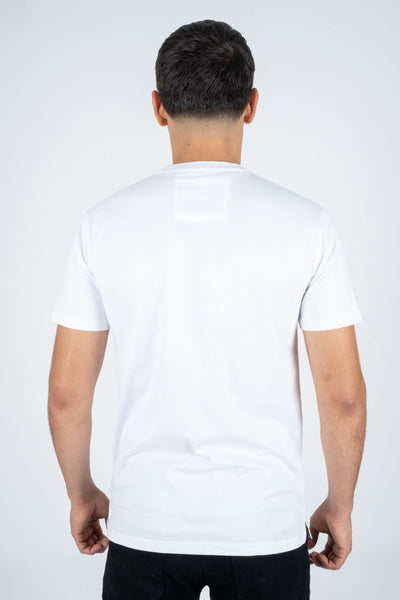 Men's Cotton White Rhinestone T-shirt