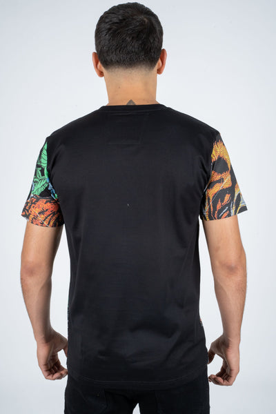 Men's Cotton Black Rhinestone T-shirt