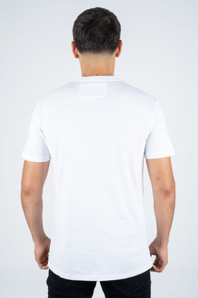 Men's Cotton White Rhinestone T-shirt