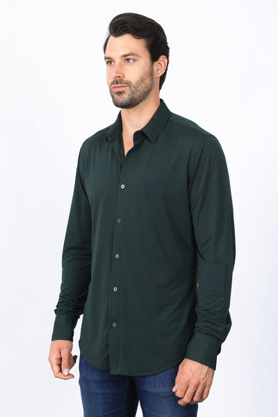 Men’s Modern Fit Stretch Dress Shirt - Green