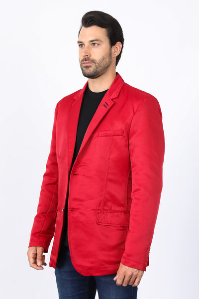 Men's Double Button Red Blazer