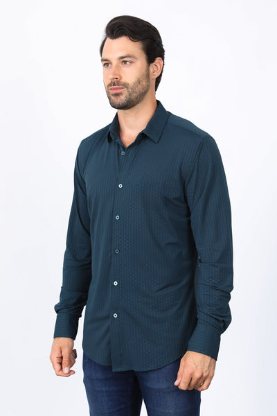 Men’s Modern Fit Stretch Dress Shirt - Teal