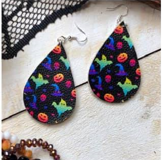 Rainbow Halloween Earring