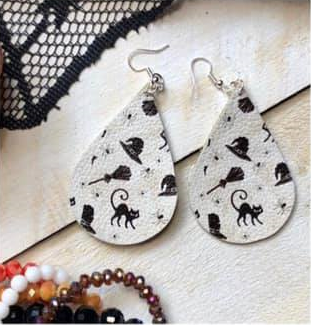 Black/White Halloween Earring