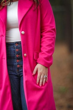 Fashion Week Hot Pink Coat