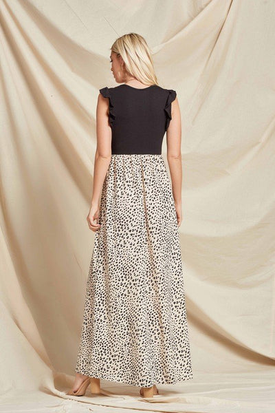 Ruffle Leopard Maxi