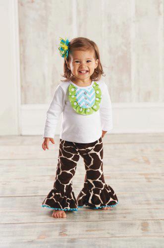 Kids Giraffe Bell Bottom Outfit