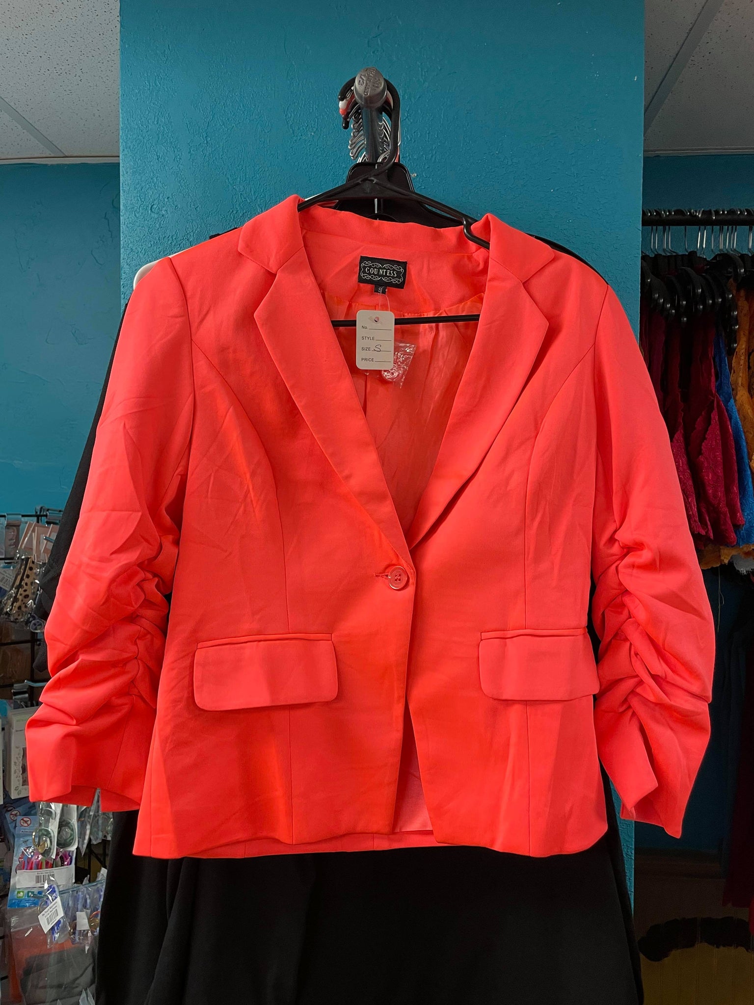 Neon Coral Blazer