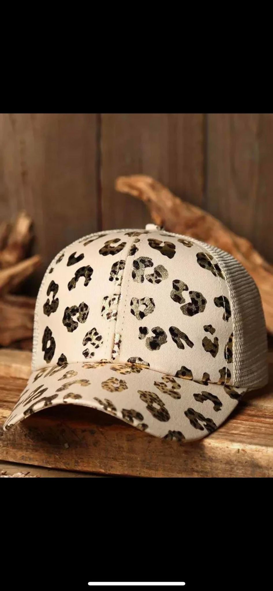 Leopard Foil Pony Hat