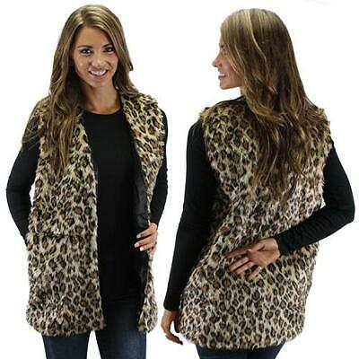 Faux Leopard Vest