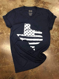 Navy Texas Flag Tee