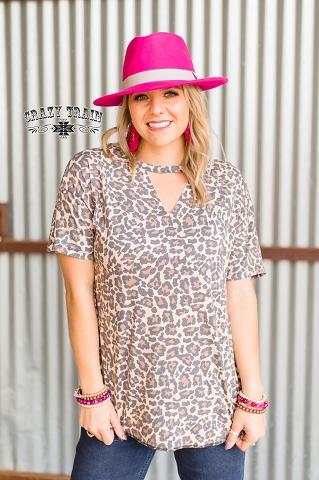 Leopard Textline Top