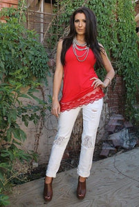 Red Lace Tank