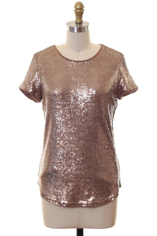 Rose Gold Sequin Top