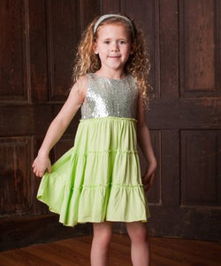 Lime Sequin Dress