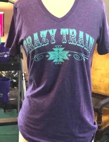 Purple/Teal Crazy Train Promo Tee