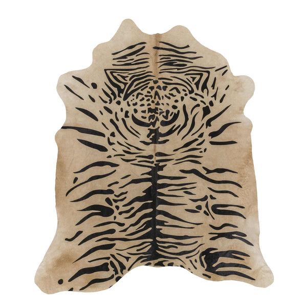 Tiger  printed cowhide rug