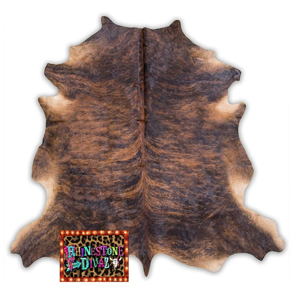 Dark Brindle Cowhide Rug