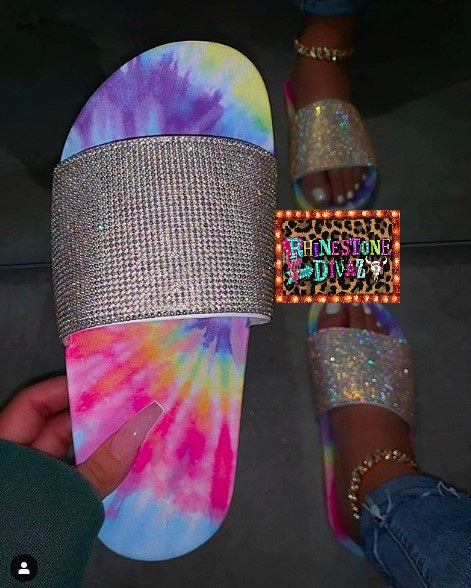 Cotton Candy Rhinestone Slide