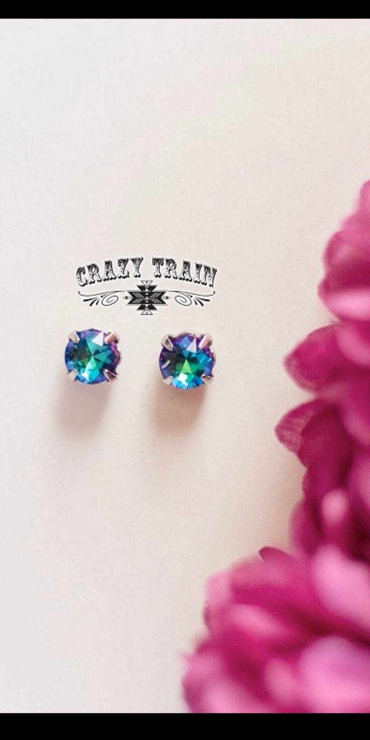 Turquoise Glam Stud