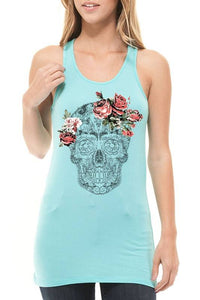 Turquoise Skull Tank