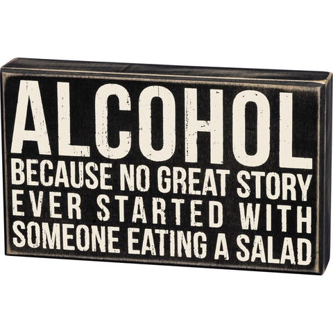 Alcohol Box Sign