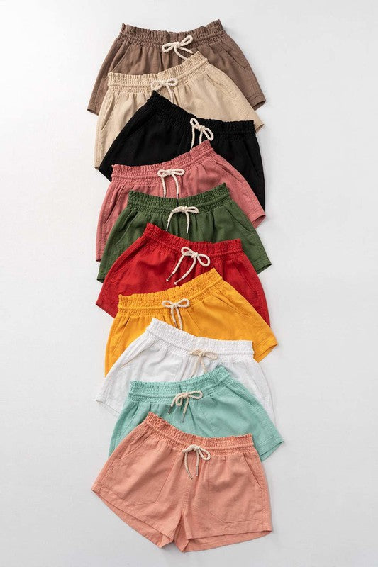 Mocha Drawstring Shorts