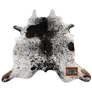 Brazilian  Salt and Pepper Cowhide Rug Large size**Multiple Colors**