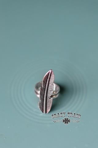 Silver Feather Ring