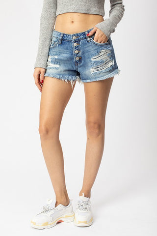 7817M Distressed Shorts