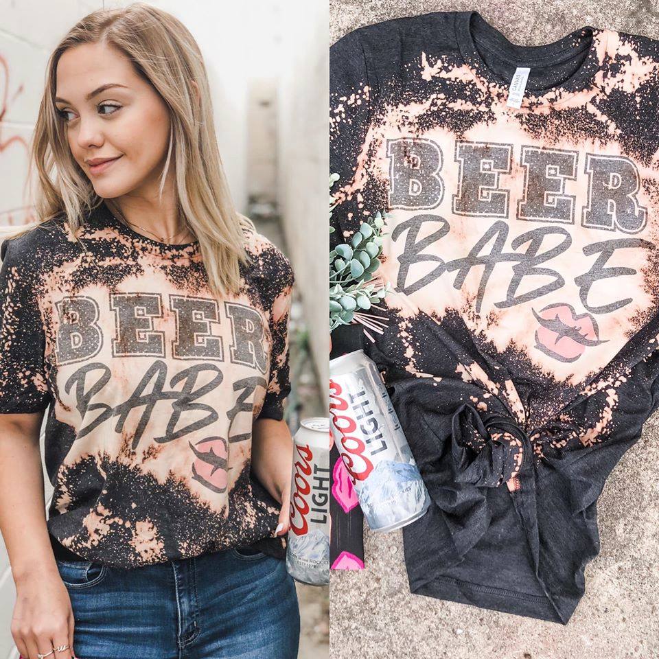 Bleached Beer Babe Tee