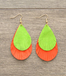 Neon Summer Layered Earrings