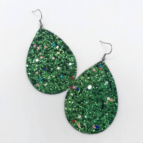 Green Glitter Mix Earring