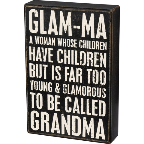 Glam-ma Box Sign