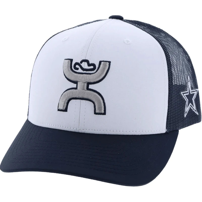 YOUTH DALLAS COWBOYS HAT W/ HOOEY LOGO (WHITE/NAVY)