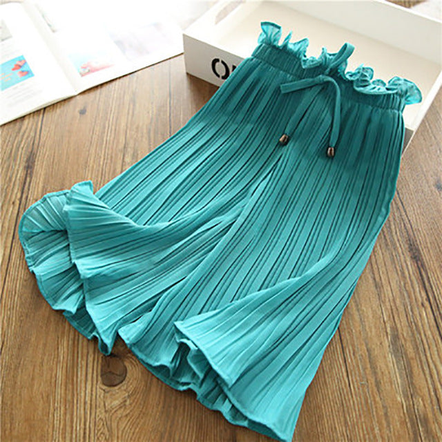 Girls Wide Leg Chiffon Pants