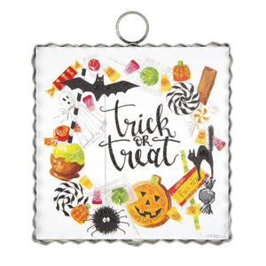 Mini Trick or Treat Wreath Print