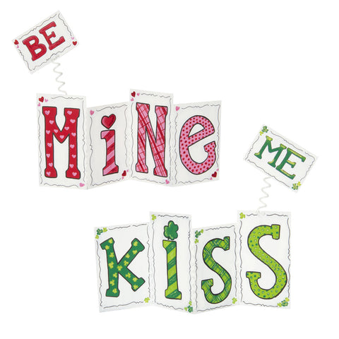 Reversible "Be Mine/Kiss Me" Centerpiece