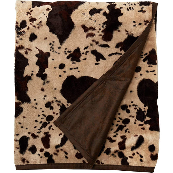 CALDWELL COWHIDE & LEATHER REVERSIBLE THROW BLANKET