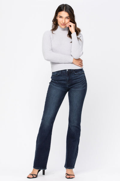 82162 Hi Waist Slim Bootcut Jean