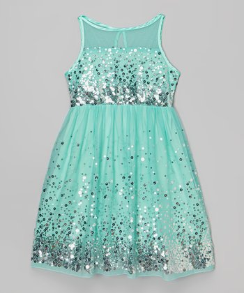 Mint Sequin Dress