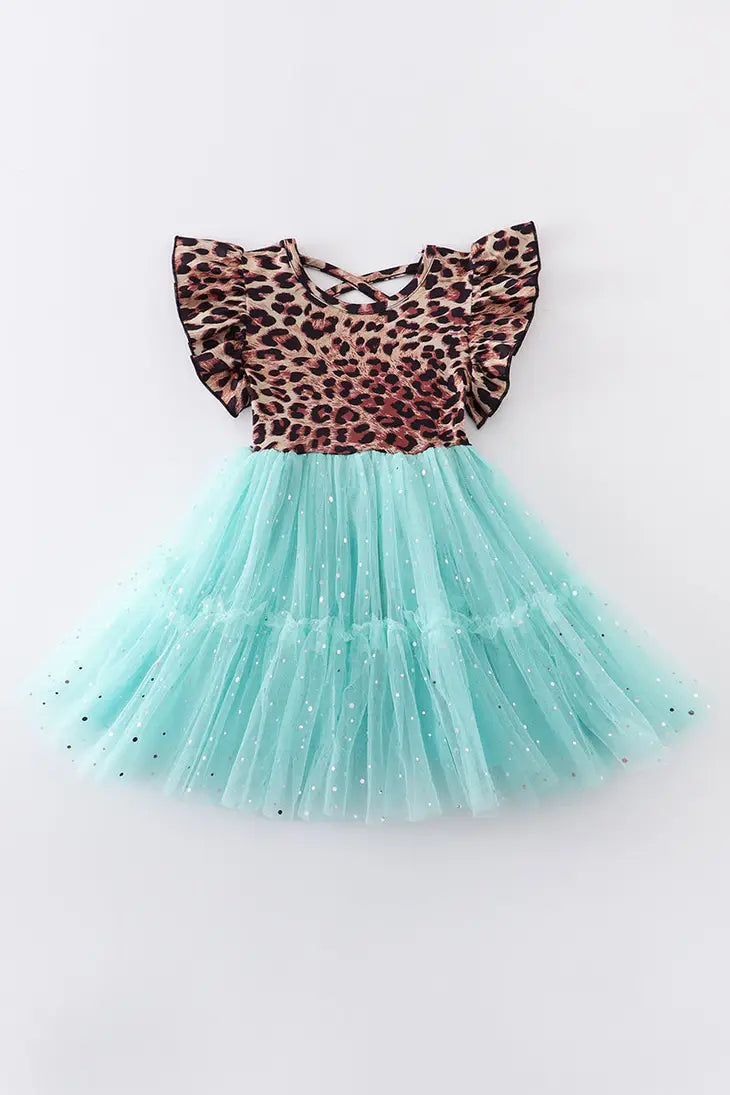 Leopard Ruffle Tutu Dress