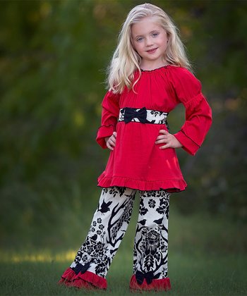 Red/Black Damask Outfit