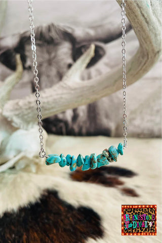 Turquoise Bar Necklace