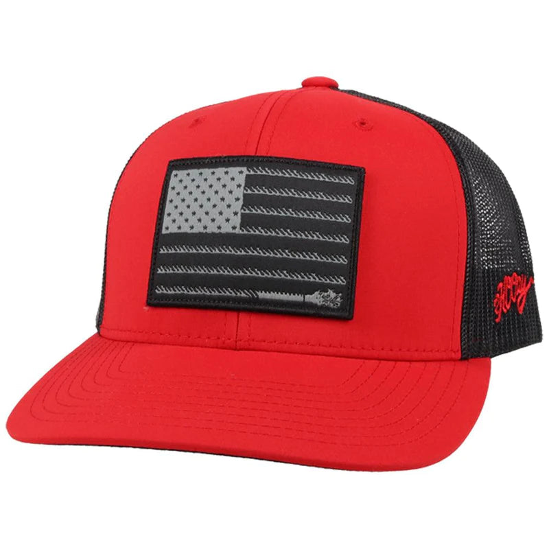 "LIBERTY ROPER" RED/BLACK YOUTH HAT