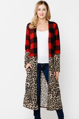 Leopard/Plaid Duster