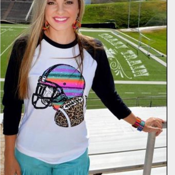 Serape Football Raglan