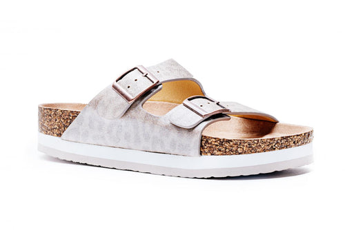 White Leopard Beach Babe Sandal